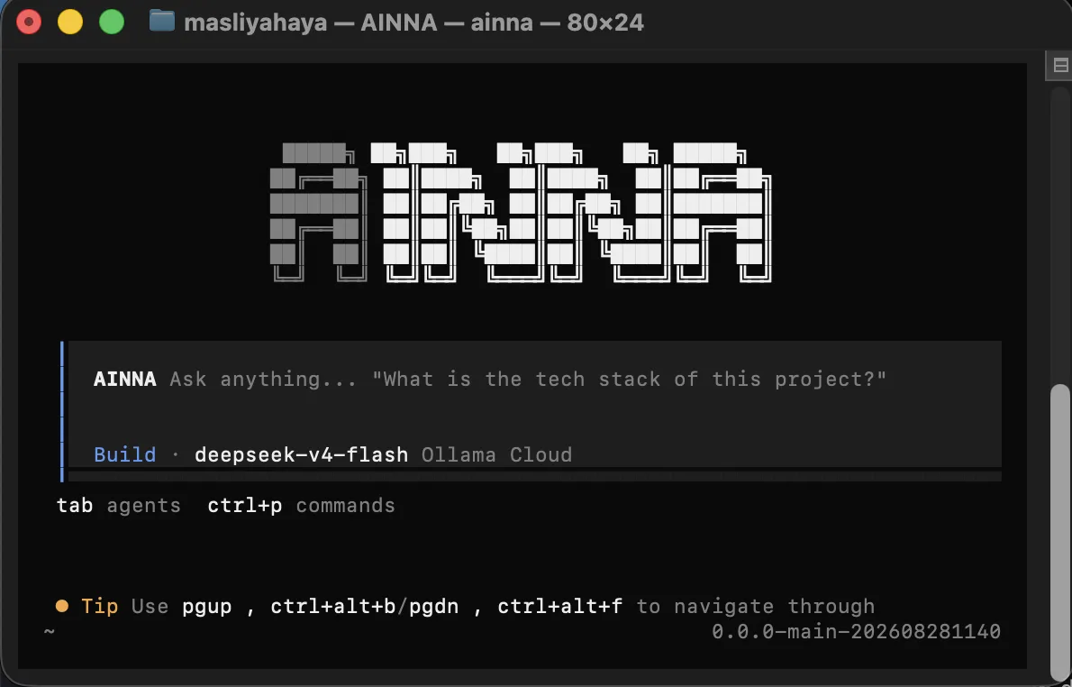 AINNA CLI Agent Beta is officially released.