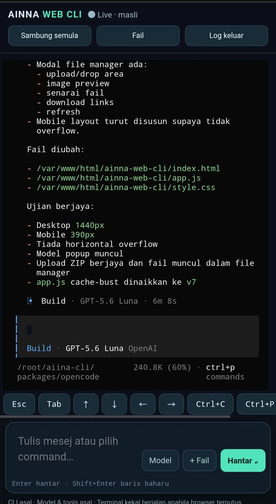 AINNA Web CLI - Membawa AI Beragen daripada Terminal ke Pelayar