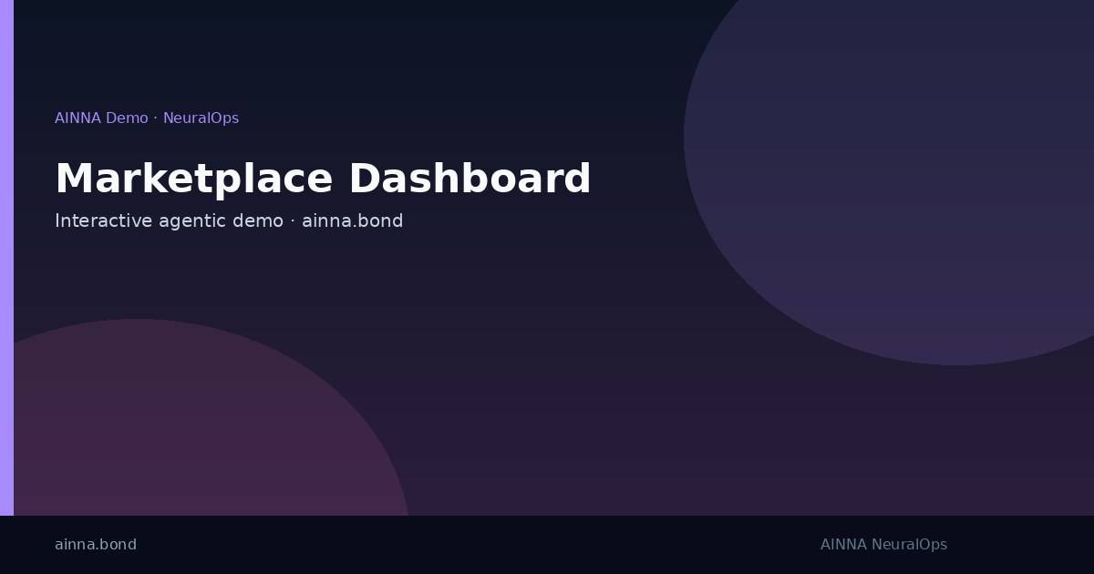 AI-assisted marketplace dashboard
